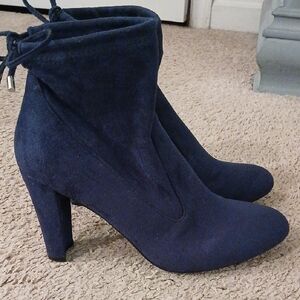 Unisa Dark Blue Heeled Boots